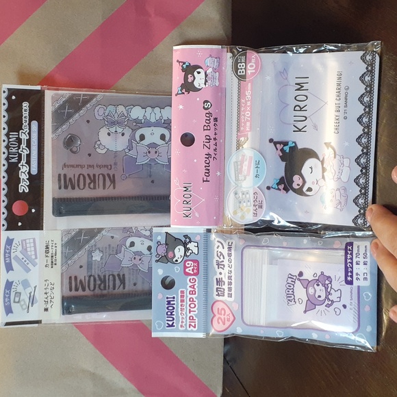 Hello Kitty Other - Kuromi Zip bags & 2pc Fastener Case bundle - NEW